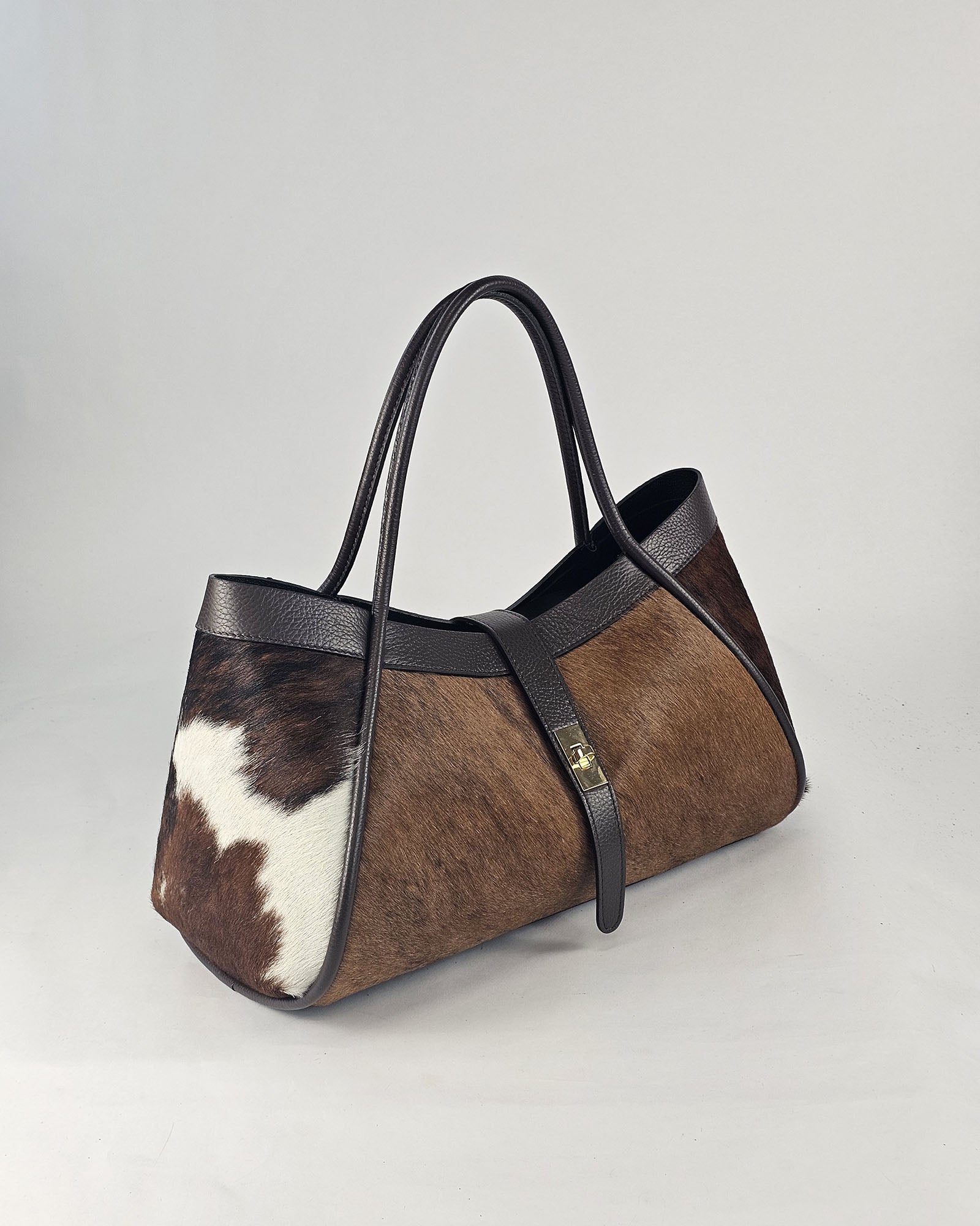 Nora in vera pelle e cavallino naturale